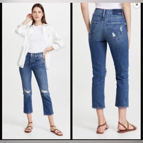 MOTHER SUPERIOR Tomcat Jeans Playing With Scissors Cropped Straight Leg 29 - Picture 14 of 16